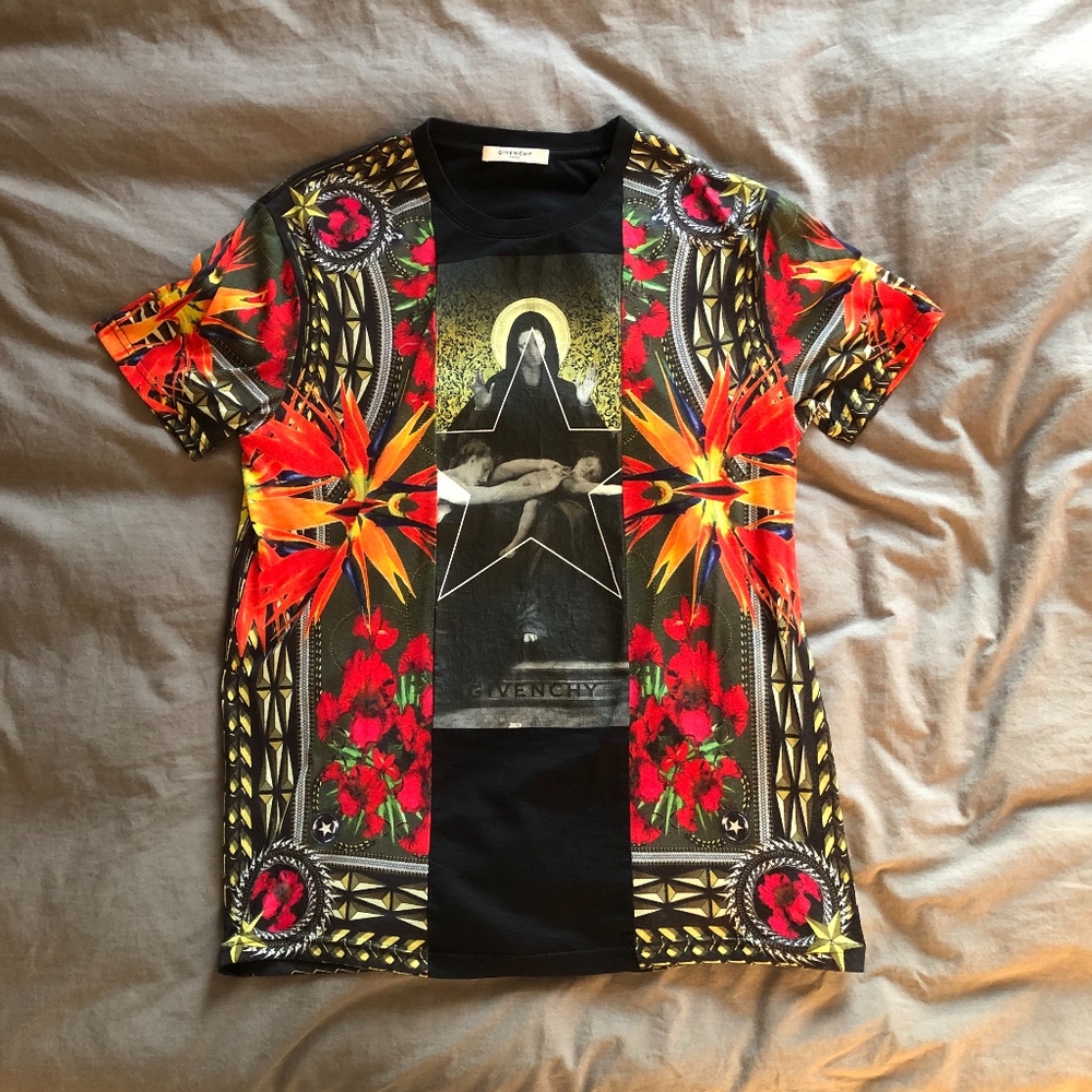 Givenchy Printed Madonna Birds of Paradise T-Shirt